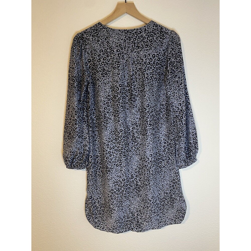 Charlotte Brody Animal Print Dress 100% Silk Gray Size S - Picture 2 of 3